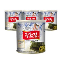 광천김 달인 김병만 파래 캔김, 30g, 4개