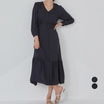 아피나르 레이온 찰랑 플레어 원피스