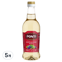 폰티 식초, 화이트와인, 500ml, 5개