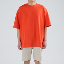 앨빈클로 더블코튼 비비드 무지 오버핏 반팔 티셔츠 AST3100