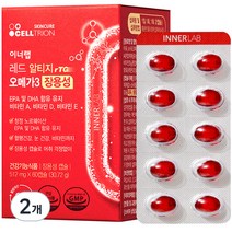 셀트리온 이너랩 레드 알티지 오메가3 장용성, 60정, 2개
