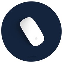 소이믹스 가죽 마우스패드 써클 SOL5C, 네이비, 1개