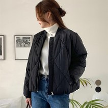 아피나르 여성용 퀼팅 봄버 패딩 자켓