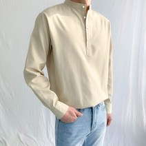 제이에이치스타일 남성용 데일리 옥스포드 헨리넥 셔츠 JMROK166