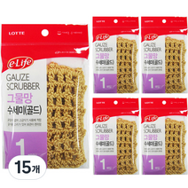 롯데이라이프 그물망 수세미, 1개입, 15개