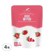 리틀스푼 동결건조 싱싱 과일칩 딸기 13g, 4개
