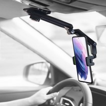 인마이카 차량용 썬바이저 길이조절 다용도 스마트폰 일자형 거치대, 혼합색상, 1개