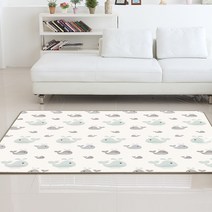 리빙코디 프라임 양면 놀이방매트 2p, 고래꿈   해피타운