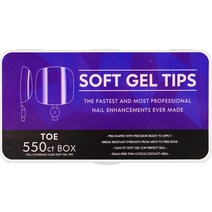 메이브라운 대용량 투명 말랑이 네일 풀팁 페디큐어 550p, 1개