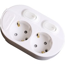 오성정밀 개별 스위치 멀티탭 2구, 1개, 10m