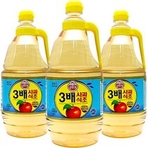 오뚜기 3배 사과식초, 1.8L, 3개