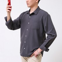 단군 남성용 구김제로 무지 셔츠