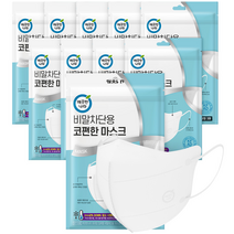 깨끗한나라 비말차단용 코편한 마스크 대형, 3개입, 10개, 흰색