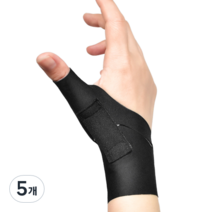 바디락 슬림핏 엄지손가락 고정용 손목 보호대 오른손 블랙, 5개