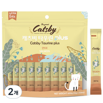 캐츠비 타우린 플러스 고양이 짜먹는 간식 50p, 연어, 600g, 2개