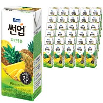 썬업 파인애플 주스, 200ml, 96개