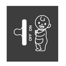 디자인수풀 자동차스티커 베이비 SP-G696, 화이트