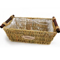 행복한세상 직사각바구니 35 x 20 x 29 cm, 혼합 색상, 1개