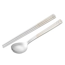 테이블아트 꽃나비 레이져투톤 수저세트, 1개, 스푼 1p + 젓가락 1p
