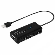 NEXT-UH103LAN USB 2.0 3포트 세트, USB허브 1p + 이더넷포트 콤보 젠더 1p + lan CD 1p, 1세트