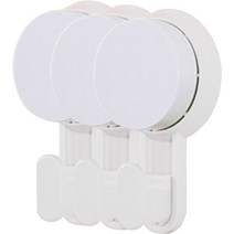 블럭마트 다용도 후크 흡착 걸이 3개세트, 화이트, 3개입