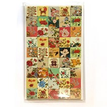 woonori 민화모자잌고무자석, 화조도, 45개입