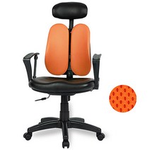 체어포커스 국민의자 피플BW 고급헤더 형 올 메쉬 사무용 의자, 오렌지