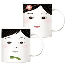 TBL 한복 드레스코드 페이스디자인 커플머그컵, 1세트