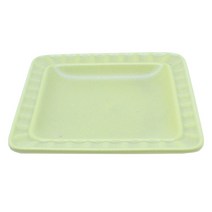 다옴공방 물결 사각접시, 올리브그린, 1개