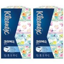 크리넥스 클래식 천연펄프 미용티슈 2겹, 8개입, 2팩