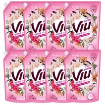 아로마뷰 해피니스 로즈 섬유유연제 리필, 2.1L, 8개