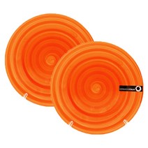 세라미체 이탈리아 원형 스파이럴 접시 2p, 만다리노, 2개