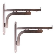 초이스하드웨어 길이 조절 선반대 실버, 2개입, 240 x 120 x 16 mm × 2개입