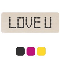 1AM 픽셀도어사인 직사각 + 3mm 픽셀 스티커 3p, 진회색, 분홍색, 노랑색