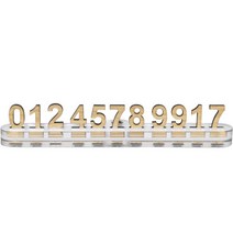 조아애드 우드 컬러 포인트 주차번호판, 화이트, 1개