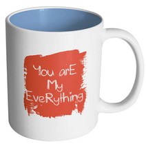 핸드팩토리 빈티지 페인트 에브리띵 머그컵, 내부 파스텔 블루, 1개