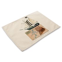 이코디 동물 그림 테이블 매트 A, E, 42 x 32 cm