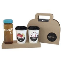 1AM 쥬뗌므 프리미엄 크라프트 THANK U 하늘뚜껑 보틀 블랜딩차세트, 크라프트 패키지 + 티백세트(테이크아웃잔 2p + 루비 캐모마일 3p + 트리플 베리 3p) + THANK U 보틀 스티커 + 트라이탄 보틀 + 고맙습니다 패키지 스티커, 1세트