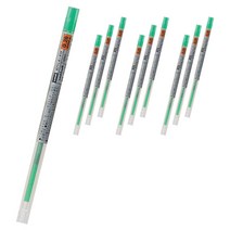 유니 시그노 스타일핏트 젤잉크 리필심 0.28mm UMR-109, 그린, 10개