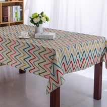 이코디 베리어스 패턴 테이블 보, 라인지그재그, 90 x 90 cm