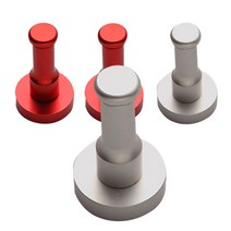 리버그린 인테리어 컬러 벽걸이 후크 4p, 실버, 레드, 1세트