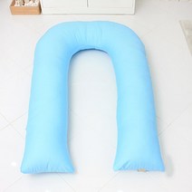 아임리빙 U자형 바디필로우 솔리드, 베이비블루