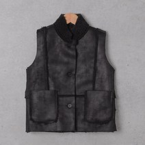 제이알주니어 여아용 무스탕 조끼