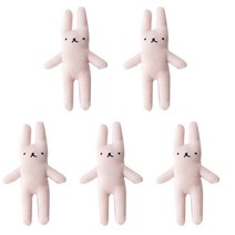 티나피크닉 귀여운 토끼봉제 부자재 와펜, 핑크, 5개입
