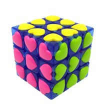 블루마토 3x3 하트 입체 큐브 15 60 x 60 mm YJ8311, 혼합 색상