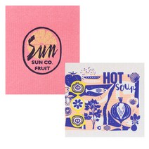유니아트 북유럽 행주 2p 세트 썬 핑크 + 핫스프, 혼합 색상