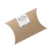 황씨네도시락 반달 상자 크라프트 42p + 새해 복 스티커 42p, 사각 캘리, 1세트