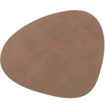 린드디엔에이 커브누포 가죽 테이블 매트, 4 브라운, S(28 x 24 cm), 두께 1.2mm