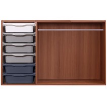 보노하우스 레브 유아동 행거 수납장 4단 B타입 메이플프레임, 그레이