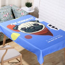 이코디 블리 TC 테이블 보, 도그, 90 x 90 cm